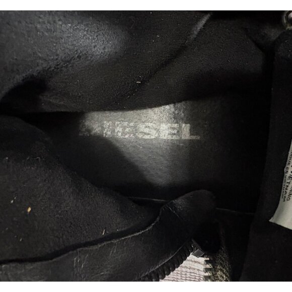 Diesel s boulevar combat style leather zip sneaker boots size 10 US color green - Picture 8 of 9